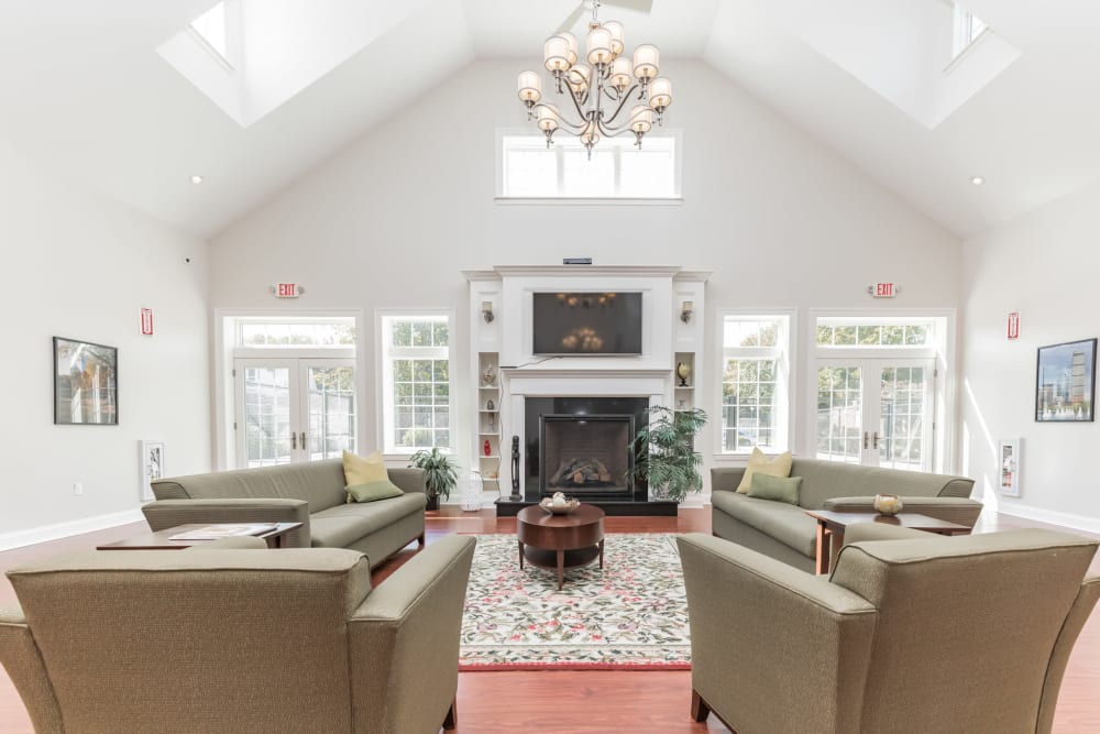 Cozy Living Room in Park Village West in Westborough, Massachusetts