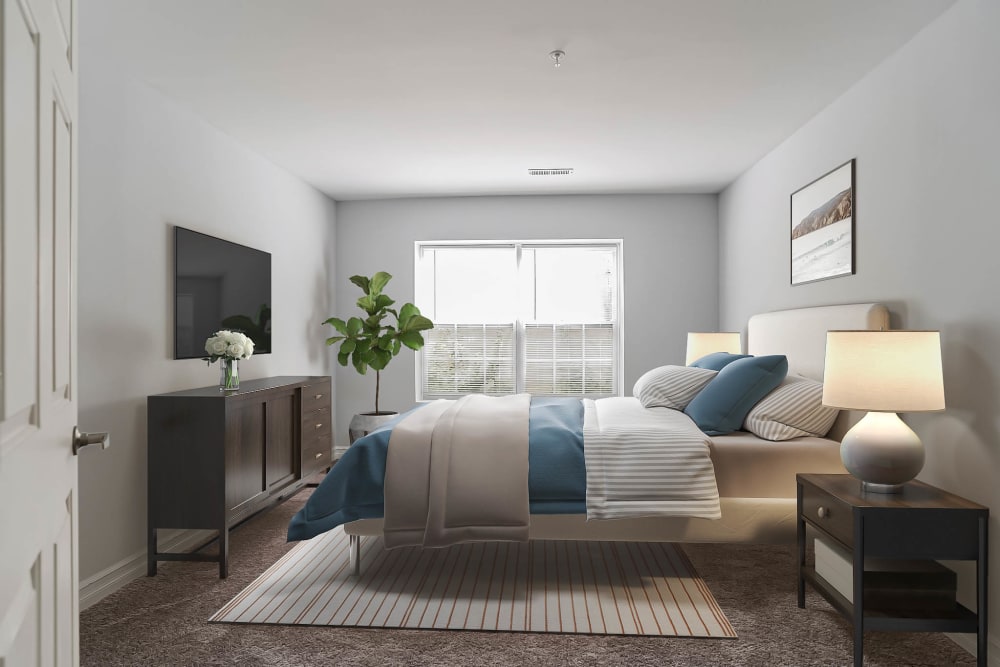 Our Modern Apartments in Rensselaer, New York showcase a Bedroom
