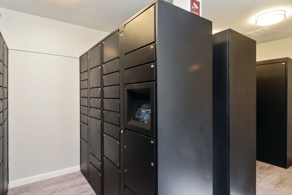 Secured Mail room at Bay Ridge at Nashua Apartments in Nashua, New Hampshire