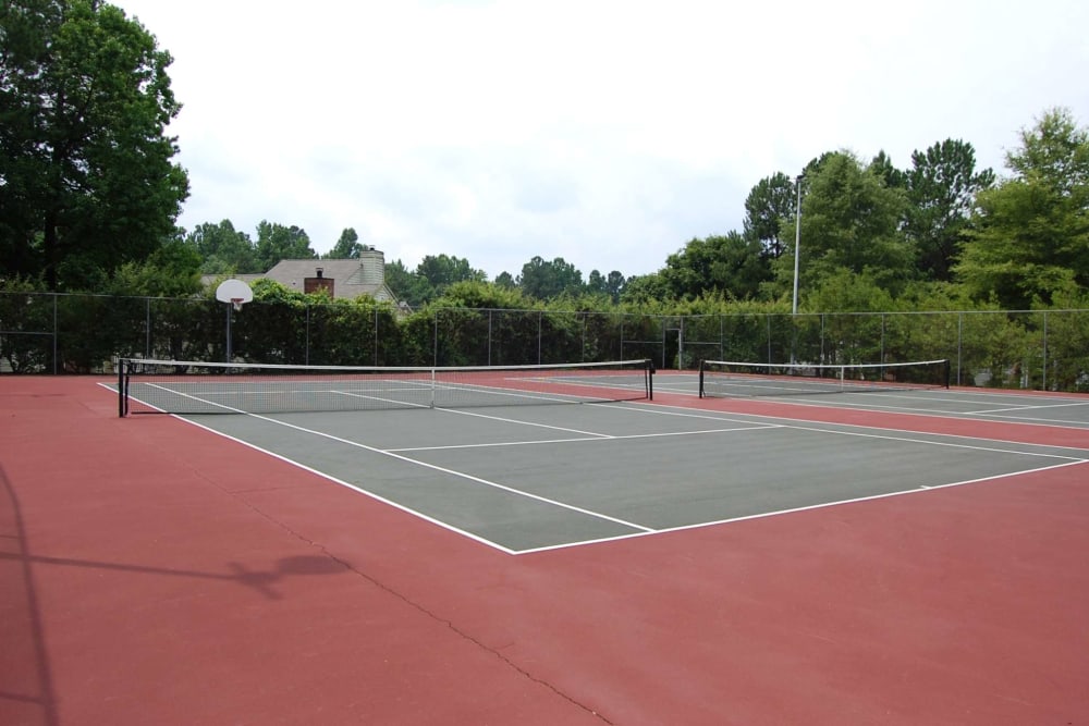 Tennis courts at Sailboat Bay in Raleigh, North Carolina