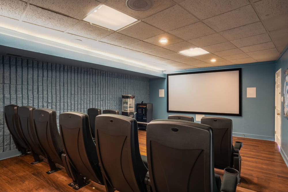 Theater room at Glo Apartments in Albuquerque, New Mexico