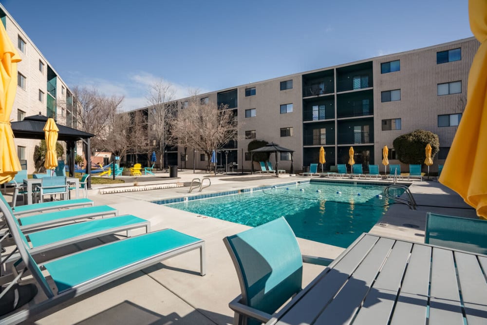 Swimming pool at Glo Apartments in Albuquerque, New Mexico