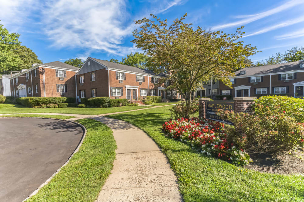 Wide walkway in  Eagle Rock Apartments at Maplewood in Maplewood, New Jersey
