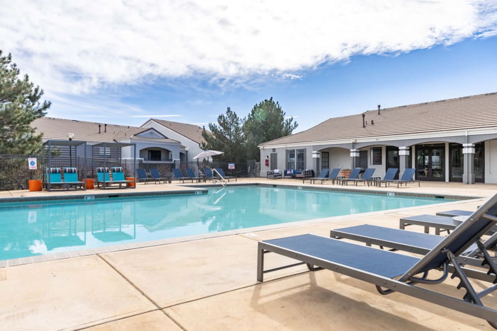 Lounge pool side at Artemis at Spring Canyon in Colorado Springs, Colorado