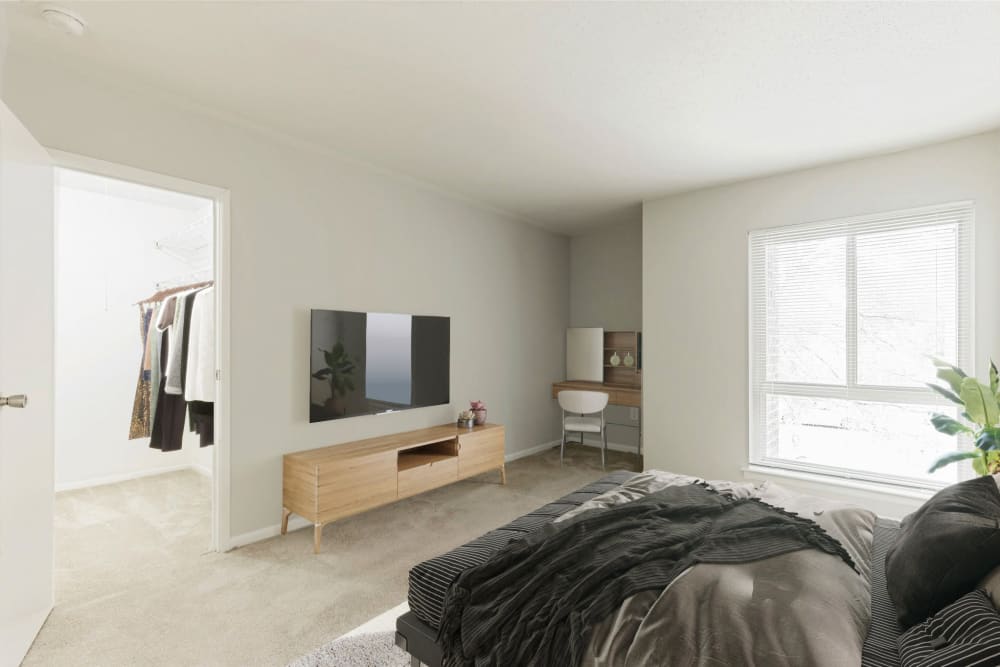 bedroom at Ramblewood Village Apartments in Mount Laurel, New Jersey