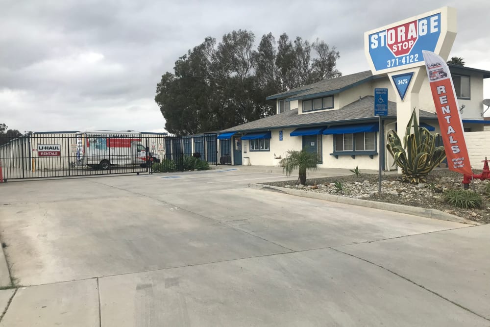 Wide driveways at Storage Stop Norco in Norco, California