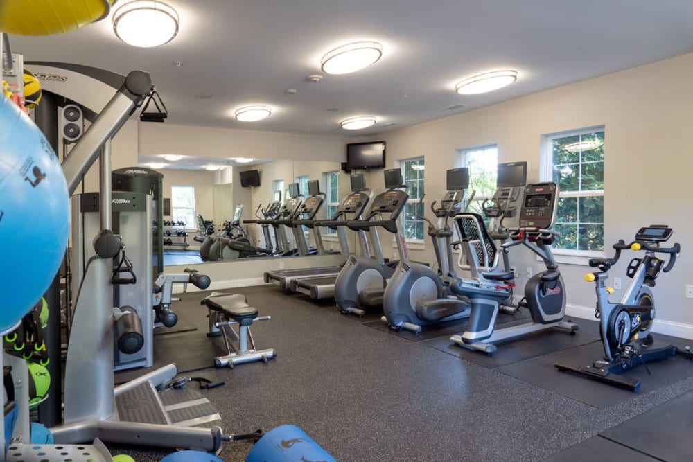 Fitness Center at Lux at Stoughton in Stoughton, Massachusetts