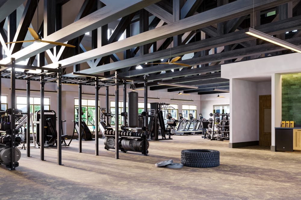 Fitness center at Paxton Place, Madison, Alabama apartments
