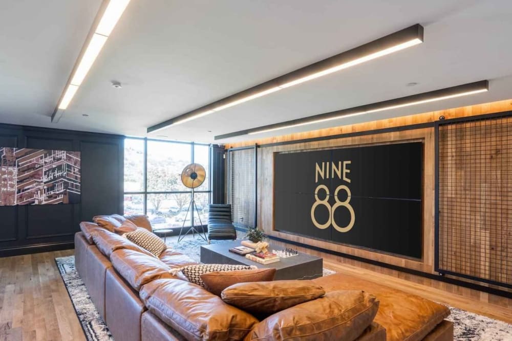 Modern clubhouse at Nine 88 in South San Francisco, California