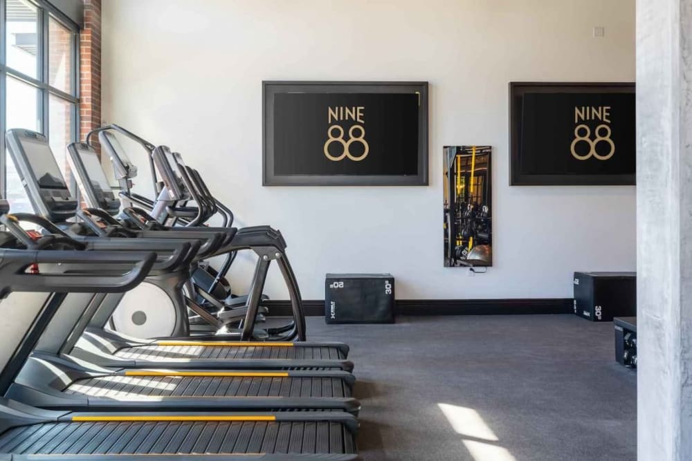 Treadmills at Nine 88 in South San Francisco, California