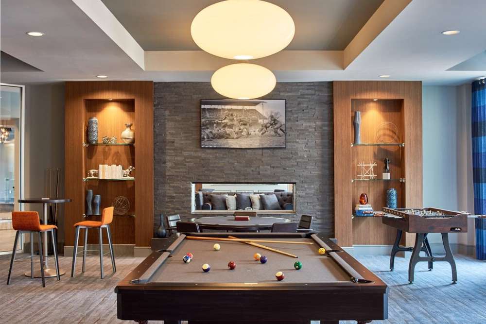 Game room at Evolution at Towne Centre in Laurel, Maryland