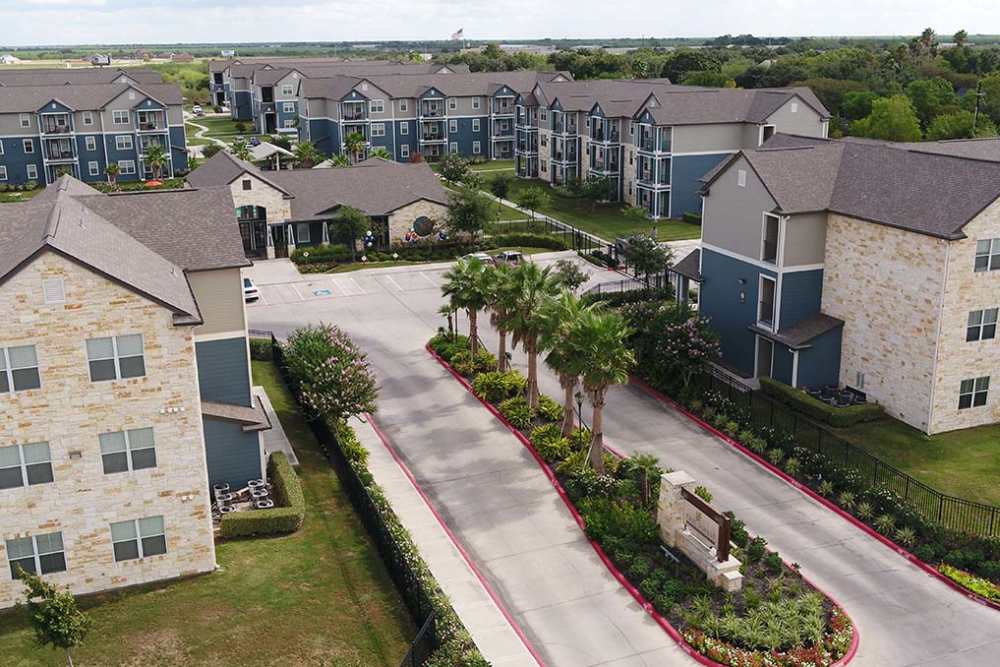 Aerial view of the community at Oak Forest in Victoria, Texas