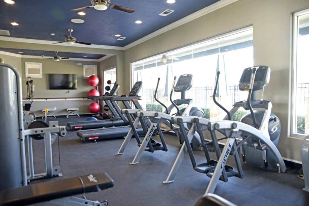 Fitness center at Oak Forest in Victoria, Texas
