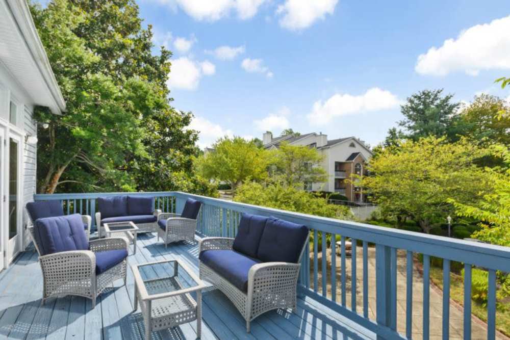 Resident patio at WOODS OF MARLTON in Upper Marlboro, Maryland