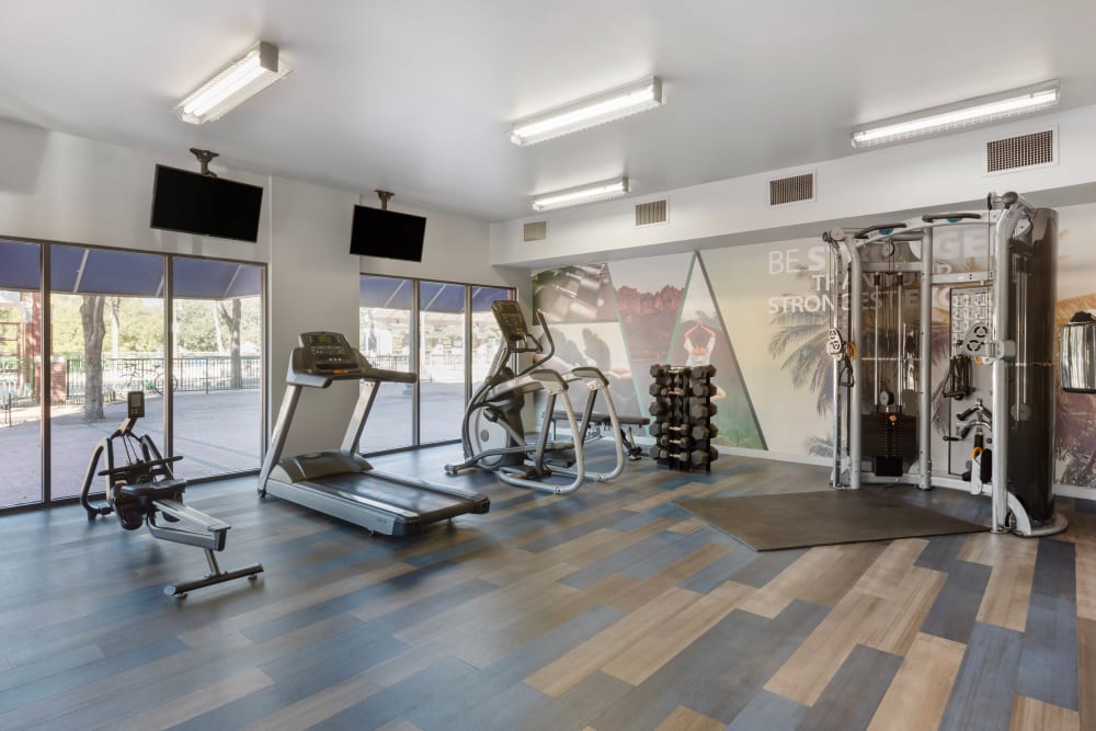 Our Beautiful Apartments in Plano, Texas showcase a Fitness Center