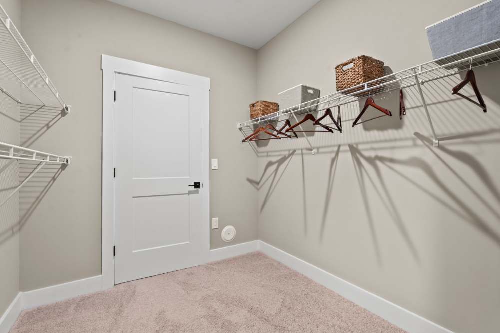 Storage space in a home at Upper East in Frederick, Maryland