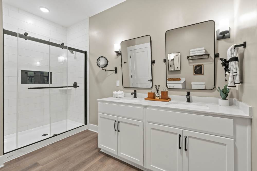 Vanity in a bathroom at Upper East in Frederick, Maryland