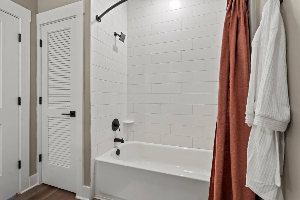 Large tub in a bathroom at Upper East in Frederick, Maryland