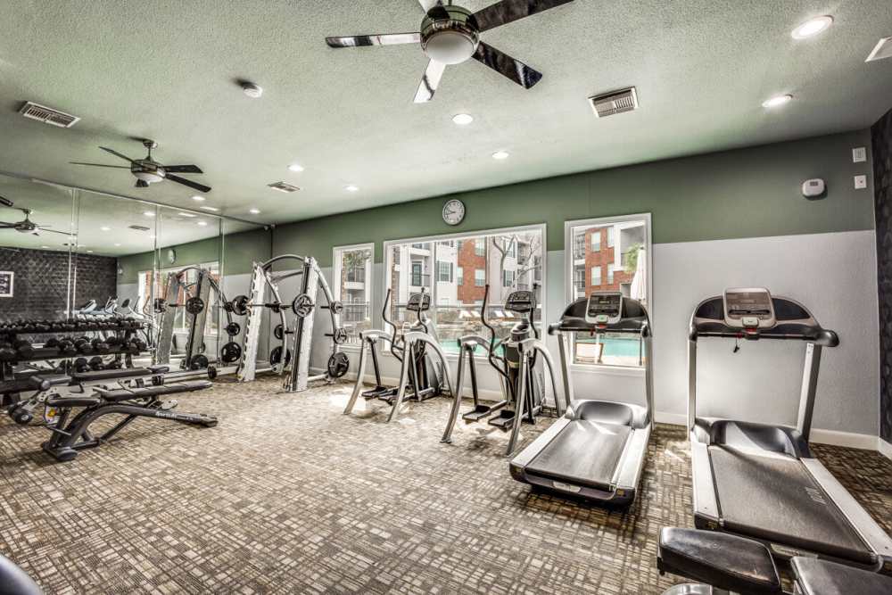 Fitness center at Woodland Park in Houston, Texas