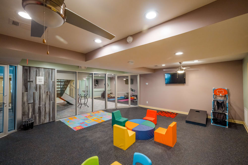 Seating in a children's playroom at LaVista Crossing in Tucker, Georgia