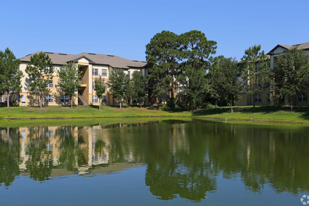 Lake overview at at Palmetto Ridge in Titusville, Florida