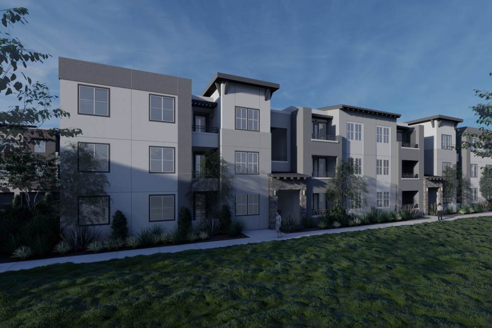 Green lawn outside of Monamos Terrace Apartments in Murrieta, California