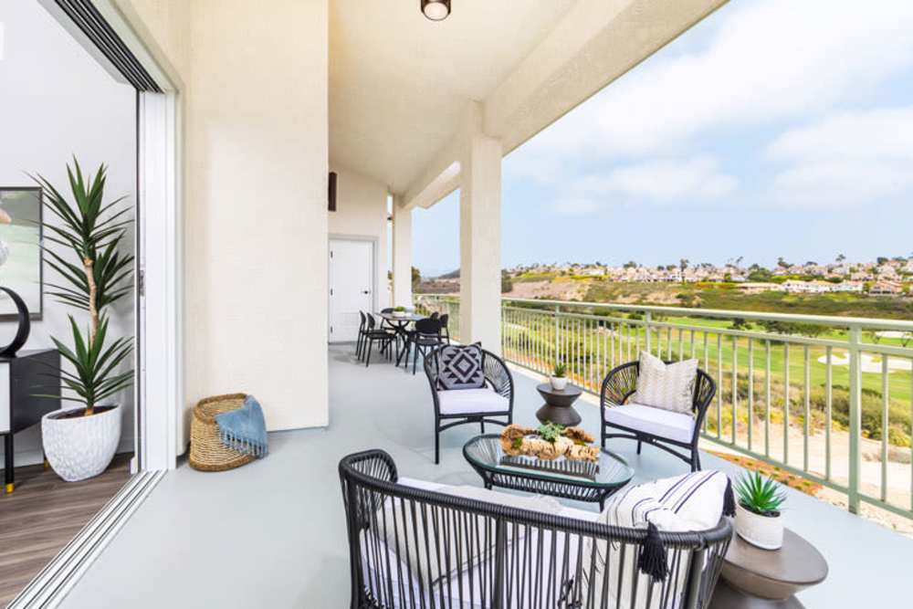 M Collection patio at Marea in Dana Point, California