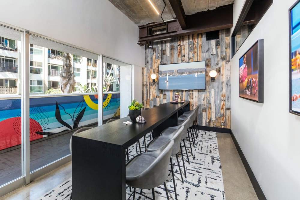 Conference room at 1900 Ocean Apartment Homes in Long Beach,California