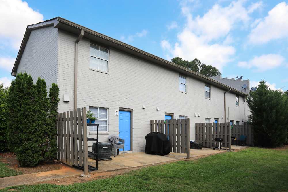 apartment patios at The Carolina in Lawrenceville, Georgia