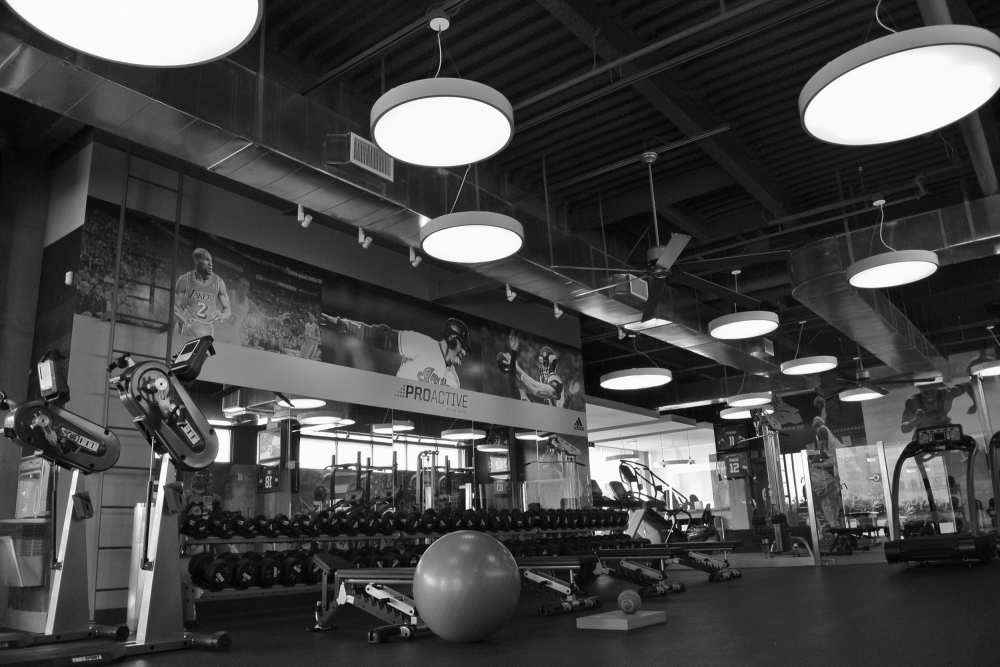 Well-equipped fitness center at The Marke Apartment Homes in Santa Ana, California