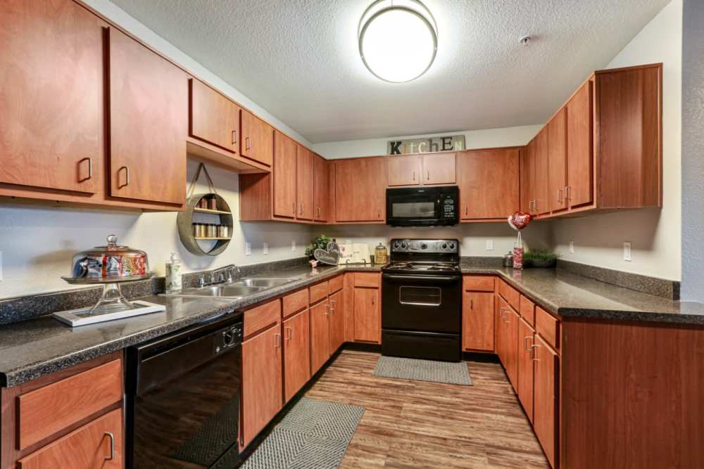 Kitchen with plenty of cabinet space at Altitude at Baton Rouge in Baton Rouge, Louisiana