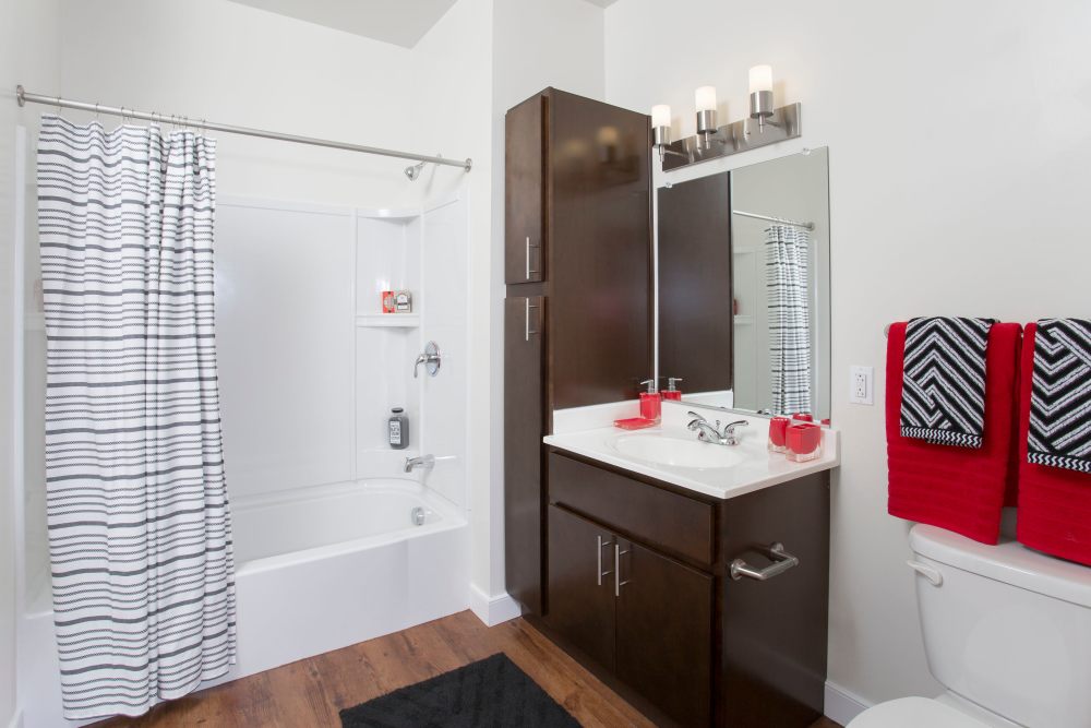 Modern bathrooms at The Grove at Parkside in Washington, District of Columbia