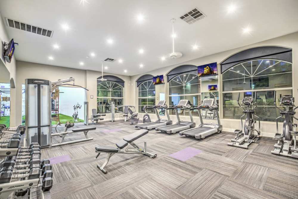 Fitness center at Calypso Apartments in Las Vegas, Nevada