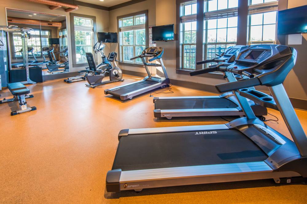 Fitness center at Retreat at Hunt Hill in Asheville, North Carolina