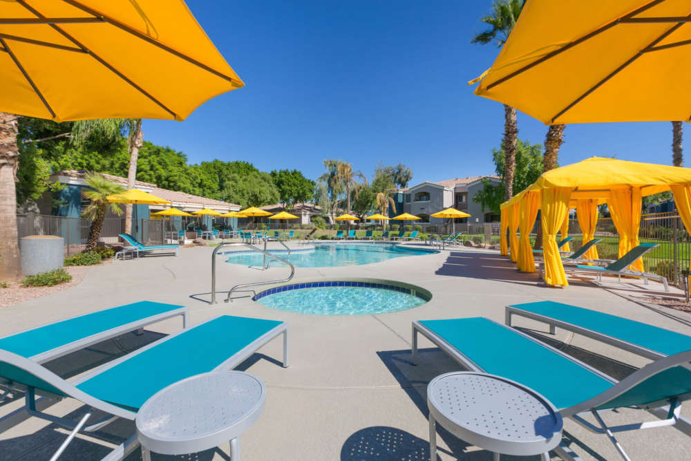 Spa and swimming pool at Morada West in Phoenix, Arizona