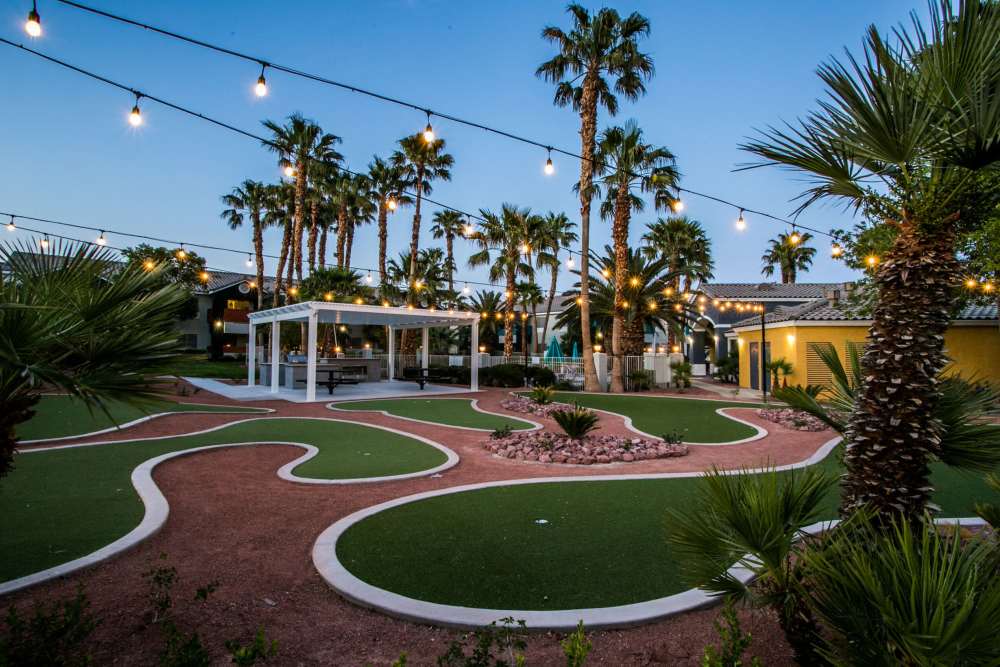 Exterior landscaping Villas at 6300 in Las Vegas, Nevada