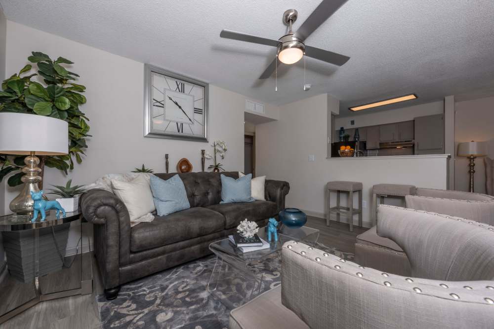 Apartment living room at Park On Sweetwater Apartment Homes in Lawrenceville, Georgia
