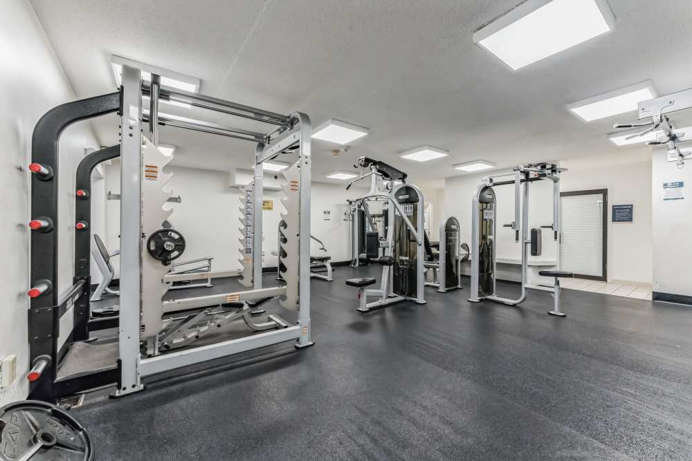 Stay healthy in our gym at Eagle Rock Apartments at MetroWest in Framingham, Massachusetts