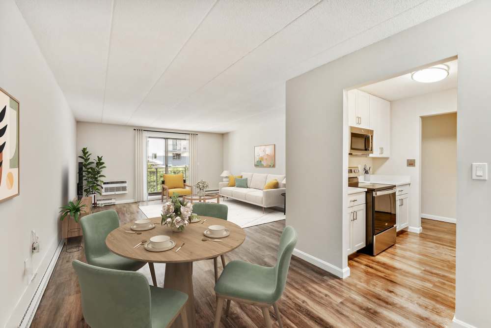 Enjoyable dining rooms at Eagle Rock Apartments at MetroWest in Framingham, Massachusetts