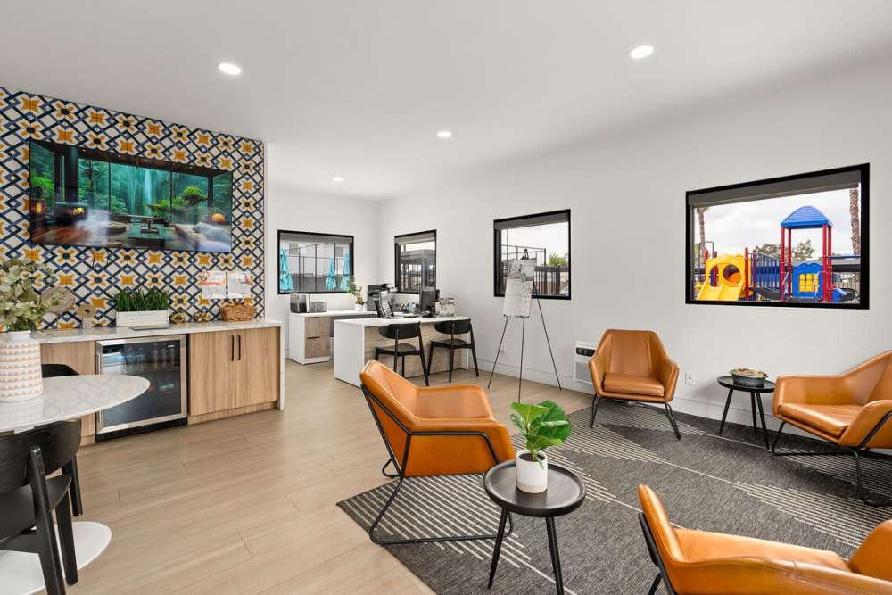 Leasing Office seating at Terre at Bradley in El Cajon, California