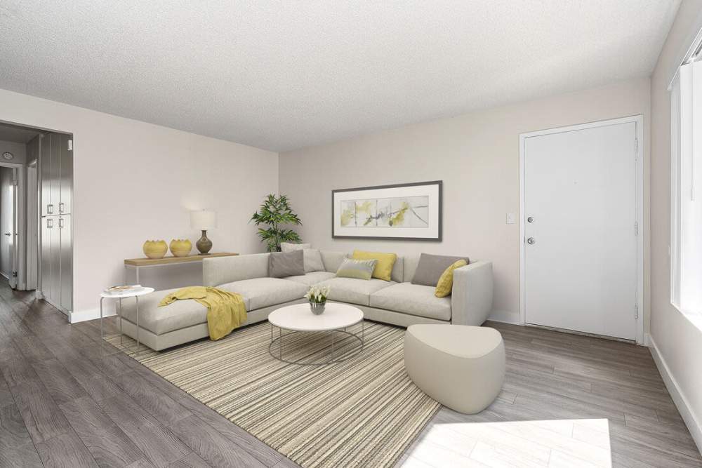 Modern living areas at ALTA in El Cajon, California