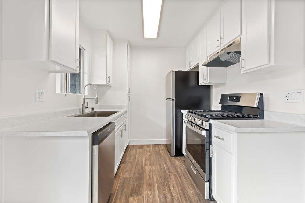 Modern kitchen and appliances at Terre at Lakeside in Lakeside, California