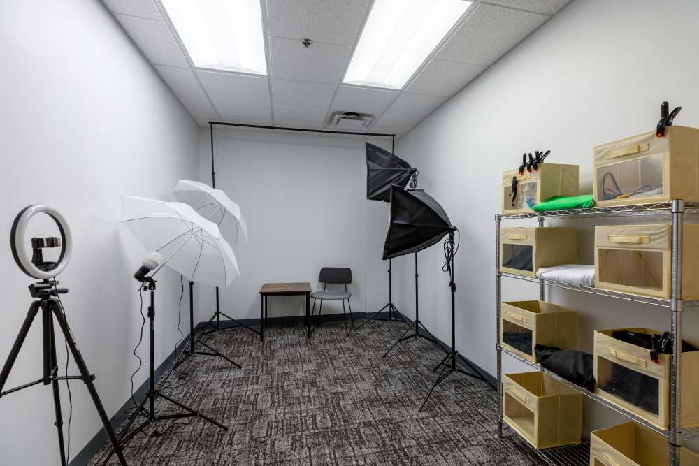 small indoor storage used as photo studio