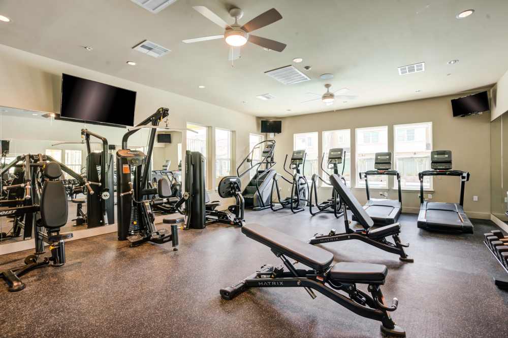 Spacious gym for your fitness needs at The Terraces at Stanford Ranch II in Rocklin, California