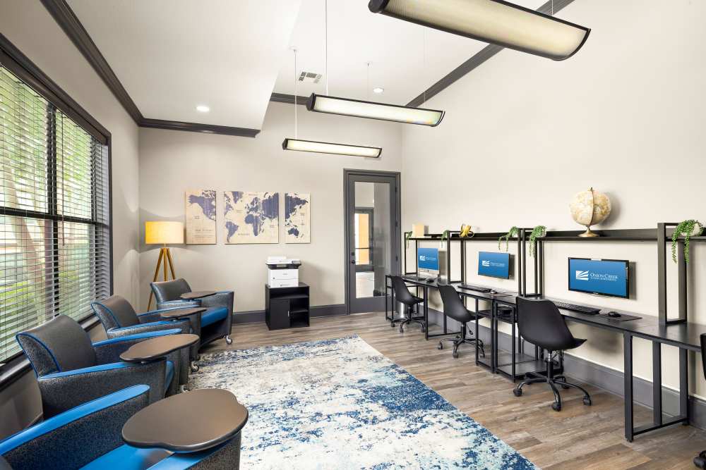 Business Center at Onion Creek Luxury Apartments in Austin, Texas