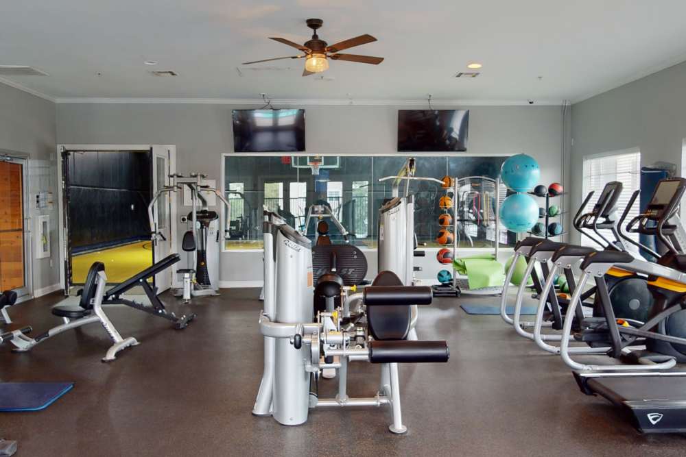 Fitness center at The Quarters at Columbia in Columbia, Missouri