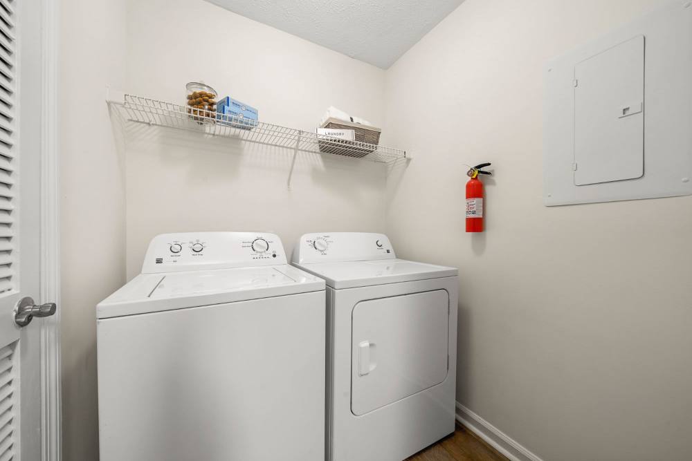 Laundry area at The Laurel Apartments in Spartanburg, South Carolina