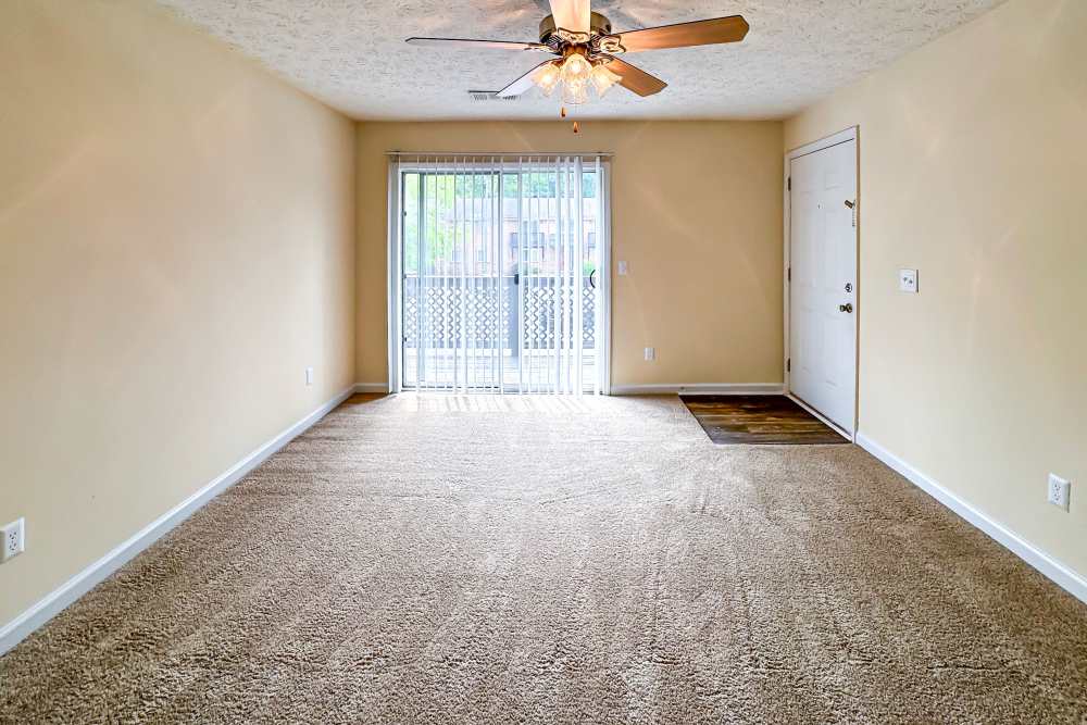 Wide view of Bedrooms in Gardenbrook Apartments in Columbus, Georgia with Ceiling Fan