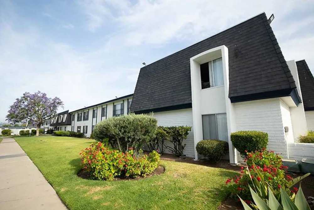 Outside the apartments at Terre at Sandalwood in El Cajon, California