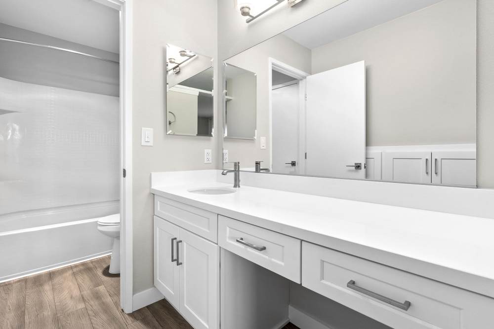 Modern bathrooms at Terre at Sandalwood in El Cajon, California